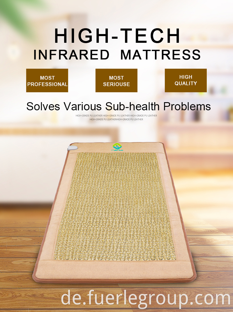 PEMF infrared therapy negative ion mattress full body massage mat with jade heati